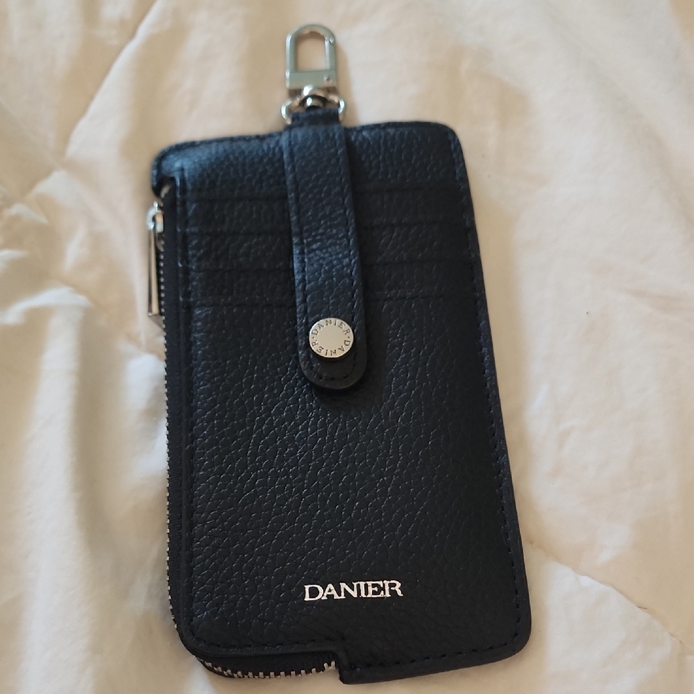 Danier Black Leather Card Coin Wallet